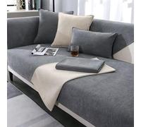 Edumov Sofa Slipcovers 3/2/1/4 Seater, Non Slip Sofa Cover l Shape, Washable Sofa Protector, Super Soft Thick Sofa Covers, New Universal Settee Covers, Couch Covers for Kids/Dogs/Pets(Gray, 90x180cm)