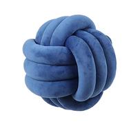Edumov Soft Knot Ball Pillow, Round Throw Pillows, Hand-woven Velvet Plush, Cuddle Pillow, Kids Cushions, Knot Cushion, Throw Pillows for Bed Sofa, Navy Blue, 20cm