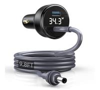EDUP HOME Starlink Mini Cable - Star link Mini Car Cigarette Lighter Adapter & DC Power Cable 12V-24V with Digital Display Charging Cord with USB Type-C Port 3M/10FT