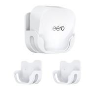 EDUP Wall Mount for eero 7 WiFi Router & Extender, Space-Saving Bracket with Hidden Cable Management, Custom Fit Holder for Amazon eero 7 Dual-Band Mesh System, Easy Installation ( White, 2 Pack)