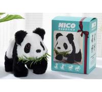 EduPlayte 2026 New Robot Panda, My Realistic Robot Panda, Bamboo Panda Plush for Walking, Barking, Tail Wagging, Training Toy for Children Aged 3, 4, 5, 6