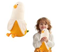 EduPlayte Cute Banana Duck Plush Toy, 30cm Stuffed Animals Duck - Super Soft Yellow Fruit Duc-k Stuffed Animal, Cute & Squishy Collectible Plushie, for Kids, Friends, Decoration