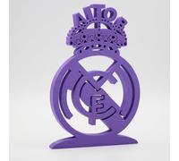 EDURAIT. - Real Madrid Football Crest Personalised with 3D Printed Name - Wall or Table Decoration - Original Gift for Fans, Children's Rooms and Unique Detail for Fans.