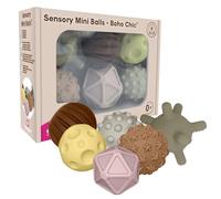 Edushape Sensory Mini Balls - Pack of 6 Boho Chic Color Balls for Baby, Helping Enhance Gross Motor Skills for Kids 6 Months and Up