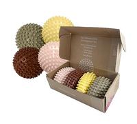 Edushape The Original Sensory Balls for Baby - 4 Inch Deflated Boho Chic Colour Baby Balls That Help Enhance Large Motor Skills for Kids Aged 6 Months and Up - Pack of 4 Vibrant and Unique Toddler