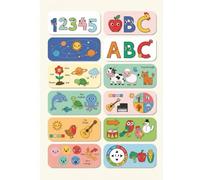 EDUVELA 40 Printable Kindergarten Educational Posters For Toddlers 1-3, Each 11x17 inch, NUmbers, Solar System, Flying Bird Sea , Farm Animals, ... Lines & Shapes Tracing & Picture Coloring))