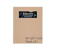 Eduway 40 x 50 cm MDF Wood Sheet for Mandala, Lippan, Resin Arts and Crafts, 4mm Thick, Pack of - 1 - Premium Cardboard Material for Artists, Students in
