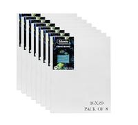 Eduway® Canvas Board for Painting- 16x20 Pof 8 | Premium Quality 7Oz Pre-Primed Cotton Canvas Board for Artists & Beginners | Ideal for Acrylic, Oil, Gouache, Pastels Colors (Pack of 8) (40x50 cms)