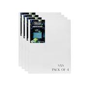 Eduway® Canvas Board for Painting- 5x5 Pof 4 | Premium Quality 7Oz Pre-Primed Cotton Canvas Board for Artists & Beginners | Ideal for Acrylic, Oil, Gouache, Pastels Colors (Pack of 4) (12x12 cms)