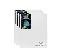 Eduway® Canvas Board for Painting- 5x7 Pof 4 | Premium Quality 7Oz Pre-Primed Cotton Canvas Board for Artists & Beginners | Ideal for Acrylic, Oil, Gouache, Pastels Colors (Pack of 4) (12x17 cms)