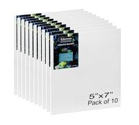 Eduway Canvas Board for Painting | Premium Quality 7Oz Pre-Primed Cotton Canvas Board for Artists & Beginners | Ideal for Acrylic, Oil, Gouache, Pastels Colors 5"x7" Inch (13x18 Cms) White