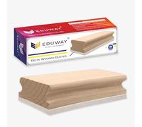 Eduway Non-Magnetic White Board and Chalkboard Eraser Woodne Duster|compatible with Both Whiteboard- Greenboard - Pack of 1