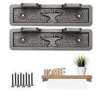 EDUWURXS Cast Iron Alcove Shelf Supports 7in Heavy Duty, Pair | Heavy-duty cast iron shelf supports for alcoves, recesses and wall-mounted wooden shelving.