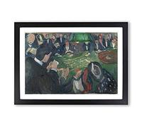 Edvard Munch at The Roulette Table Framed Print | A2 Oak Framed Wall Art | Ready to Hang | Modern Nature Picture | Living Room Bedroom Lounge Office