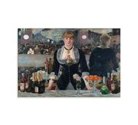 Edvard Munch Famous Work (A Bar at The Folies-Bergere) Print Poster Wall Art Bedroom Prints Home Decor Hanging Picture Canvas Paintings 08x12inch(20x30cm)