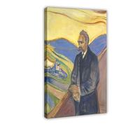 Edvard Munch - Friedrich Nietzsche Canvas Art Poster And Wall Art Picture Print Modern Family Bedroom Decor Frame 12x18inch(30x45cm)