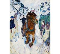 Edvard Munch Galloping Horse Cropped Large Art Print Poster Wall Decor Premium Mural