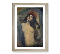 Edvard Munch Madonna Framed Print | A2 Oak Framed Wall Art | Ready to Hang | Modern Nature Picture | Living Room Bedroom Lounge Office