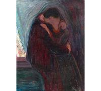 Edvard Munch The Kiss Painting Large XL Wall Art Canvas Print