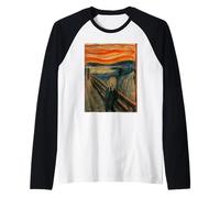 Edvard Munch The Scream Raglan Baseball Tee