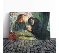 Edvard Munch The Sick Child (2) Canvas Print | Gallery Wrapped 30mm Frame Wall Art | 24x16 inches | Ready to Hang | Modern People Picture | Living Room Bedroom Lounge Office