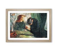 Edvard Munch The Sick Child (2) Framed Print | A2 Oak Framed Wall Art | Ready to Hang | Modern Nature Picture | Living Room Bedroom Lounge Office