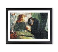 Edvard Munch The Sick Child No.2 Classic Painting Framed Print | A4 Black Framed Wall Art | Ready to Hang | Classic Historical Picture | Living Room Bedroom Lounge Office