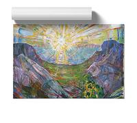 Edvard Munch The Sun | Unframed Wall Art Print | Ready to Frame Poster | Modern Home Decor Picture | Artwork for Living Room, Bedroom, Kitchen or Office | A2 (42x59.4 cm)