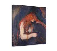 Edvard Munch（Vampire） Wall Art Posters Picture Print Canvas Wall Paint Arts Decor Modern Home Artworks Idea 24x24inch(60x60cm)