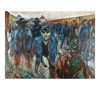 Edvard Munch Workers On Their Way Home Large Art Print Poster Wall Decor Premium Mural