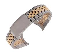 EDVENA 13 17 18 19 20 21 22mm Watch Band Strap 316L Stainless Steel Tone Rose Gold Silver Watchband Oyster Bracelet Compatible With Dayjust(Goldsmith,21mm)