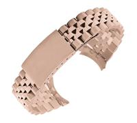 EDVENA 13 17 18 19 20 21 22mm Watch Band Strap 316L Stainless Steel Tone Rose Gold Silver Watchband Oyster Bracelet Compatible With Dayjust(Rose,13mm)