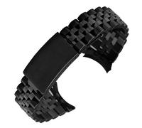 EDVENA 13 17 18 19 20 21 22mm Watch Band Strap 316L Stainless Steel Tone Rose Gold Silver Watchband Oyster Bracelet Compatible With Dayjust(Black,20mm)