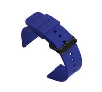 EDVENA 14mm 16mm 18mm 19mm 20mm 21mm 22mm 24mm Quick Release Soft Silicone Watch Band Rubber Waterproof Bracelet Replacement(Royal blue black,21mm)