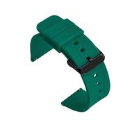 EDVENA 14mm 16mm 18mm 19mm 20mm 21mm 22mm 24mm Quick Release Soft Silicone Watch Band Universal Rubber Waterproof Bracelet Replacement(Dark green black,20mm)