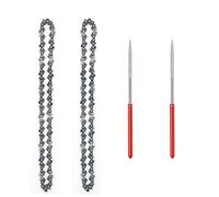 EdvenA 4pcs 8Inch Chainsaw Chain 1/4inch 48 DL Semi Chisel Electric Chainsaw Chain Spare Parts Wood Branch Cutting