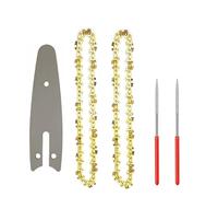 EdvenA 5pcs 4Inch Mini Steel Chainsaw Chains Electric Chainsaws Accessory Guide Plate Chains Replacement Mini Chainsaw Chains