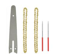 EdvenA 5pcs 6Inch Mini Steel Chainsaw Chains Electric Chainsaws Accessory Guide Plate Chains Replacement Mini Chainsaw Chains
