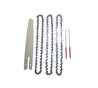 EdvenA 6pcs 8 Inch Chainsaw Guide Bar and Saw Chain Set 45 Drive Link Electric Saw 1/4inch with File for Brushless Electric Saw Wood Cutter Spare Chain