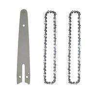 EdvenA 8 Inch Chain and Guide Plate Set Mini Electric Chainsaw Electric Pruning Saw Accessory Garden Tool Replacement (Color : 3PCS-Set, Size : A)