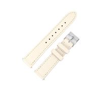 EDVENA Calfskin Bracelet 12-22MM Fashion Hand-Made Palm Pattern Genuine Leather Watchband For Men Women Length 18/20/22CM(Cream,18MM_L-130 90MM)