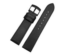 EDVENA Compatible With Armani Ar1692 1694 1732 1733 1737 1809 Genuine Leather Watch Strap Waterproof Sweat-Proof Band Accessories 20mm 22mm(Black-Black,20mm)