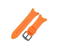 EDVENA Compatible With Armani Concave Interface Ax1802/Ax1050/Ax1803 Series Waterproof Silicone Watch Strap Soft 31x14 Accessories(Orange-Black-K2)