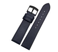 EDVENA Compatible With Armani Watch Strap Ar2074 Ar1970 Ar1828 Ar1973 Genuine Leather Men's Band Accessories 22mm Wristband(Dark Blue-Black,20mm)