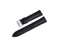 EDVENA Genuine Leather Strap 18mm 20mm 22mm Soft Quick Release Leather Watchband Blue Black Red Brown Wrist Watch Band(Black,20mm)