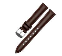 EDVENA Genuine Leather Watch Strap Compatible With Fossil Es3843 Es4202set Es3793 Soft Comfortable Female Watchband14 16 18 20mm Wrist(Brown-Steel-K1,18mm)