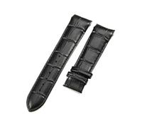 EDVENA Genuine Leather Watch Strap Compatible With Tissot T035 Men Soft Comfortable Curved Wristband Butterfly Clasp Watchband 22 23 24mm(Black-NO Buckle,24mm)