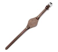 EDVENA Genuine Leather Women Watchband 8mm Soft Small Bracelet Compatible With Fossil Watch Strap Replacement(Coffee)