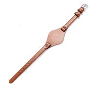 EDVENA Genuine Leather Women Watchband 8mm Soft Small Bracelet Compatible With Fossil Watch Strap Replacement(Brown)