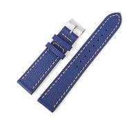 EDVENA Handmade Palm Pattern Genuine Leather Men Watchband 20mm 22mm Bracelet Strap For Antique Watch(Dark blue,20mm)
